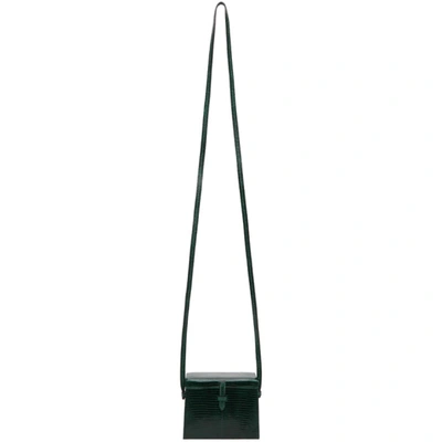 Hunting Season Green 'the Mini Square Trunk' Shoulder Bag In Emerald
