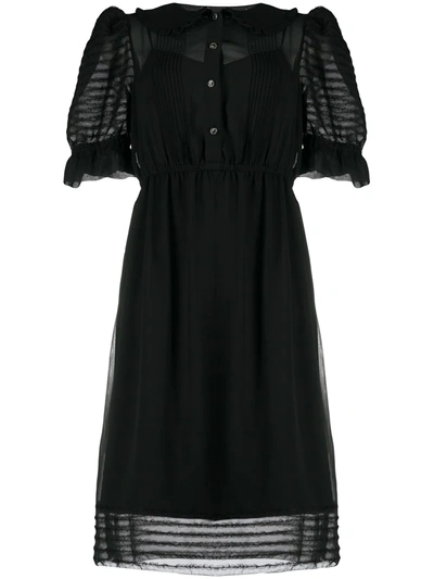 The Marc Jacobs The Kat Short-sleeve Collared Dress In Black