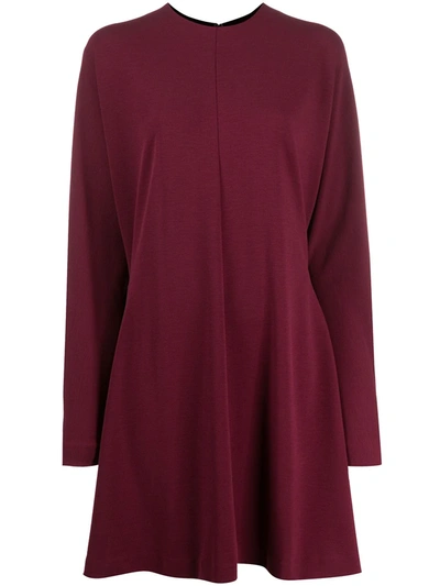 Dsquared2 Long-sleeved Shift Dress In Red