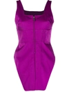 Ambush Zip-detailed Sleeveless Top In Purple