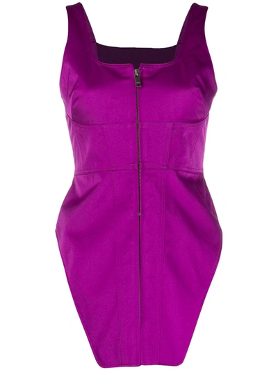 Ambush Zip-detailed Sleeveless Top In Purple