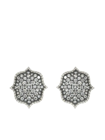 Bayco Diamond Lotus Earrings - Atterley In Metallic