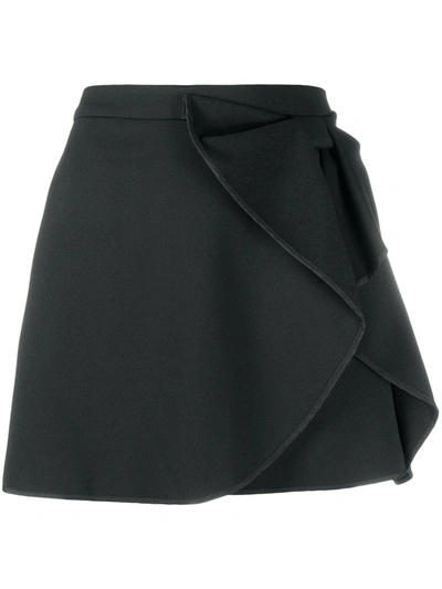 Red Valentino Bow-detail Mini Skirt In Black