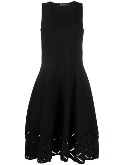 Versace Cut-out Detail Dress In Black