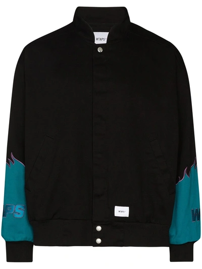 Wtaps Drifters Panelled Bomber Jacket In Black