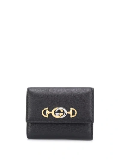 Gucci Zumi Compact Wallet In Black