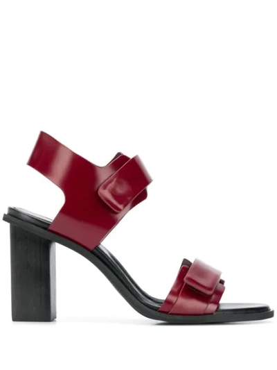 Christian Wijnants Touch Strap 100mm Sandals In Red