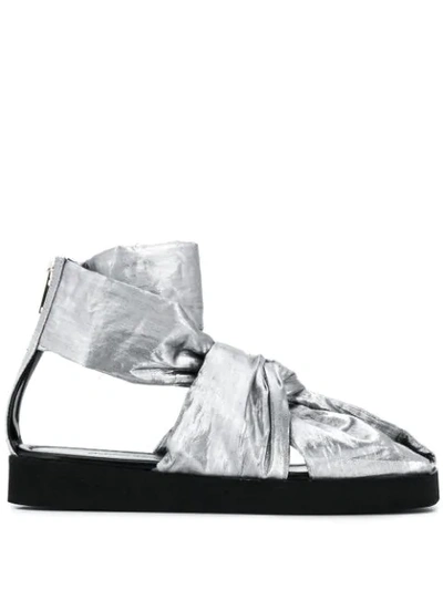 Christian Wijnants Adam Knotted 35mm Sandals In Silver