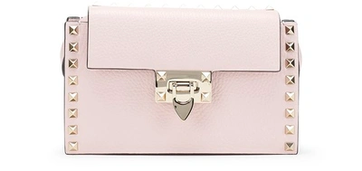 Valentino Garavani Small  Rockstud Bag In Rose Quartz