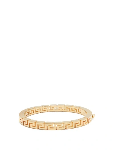 Versace Greca Cut-out Bracelet In Gold
