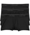 Calvin Klein Microfiber Low Rise Trunk 3-pack In Black