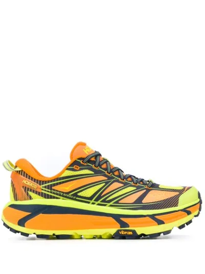 Hoka One One Mafate Speed 2 Mesh And Rubber Running Sneakers In Orange