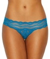 B.tempt'd By Wacoal Lace Kiss Thong In Mykonos Blue