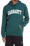 Carhartt College Logo Hoodie In Treehouse / White
