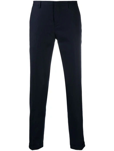 Paul Smith Mid-rise Skinny Fit Trousers In Blue
