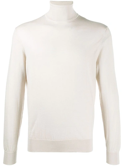 Ermenegildo Zegna Cashmere-blend Rollneck Jumper In Neutrals