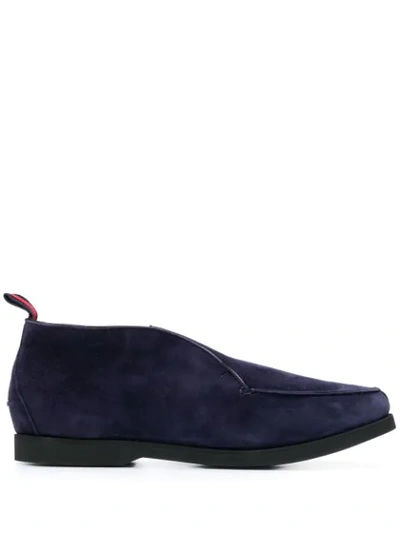 Kiton Laceless Slip-on Sneakers In Blue
