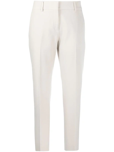 Piazza Sempione Straight Tailored Trousers In Grey