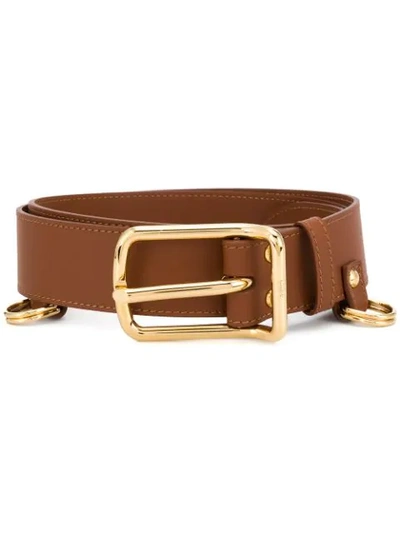 Chloé Ring Detail Belt In Brown