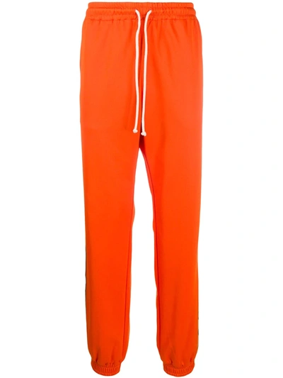 Gucci Logo-panel Track Trousers In Orange