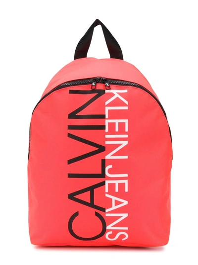 Calvin Klein Kids' Logo Backpack In Pink