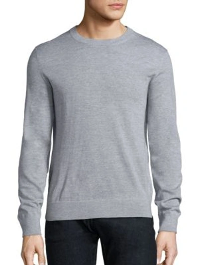 Theory Riland New Sovereign Slim Fit Crewneck Sweater In Gray Heather