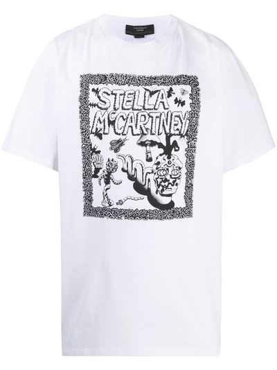 Stella Mccartney Cartoon Print Cotton T-shirt In White