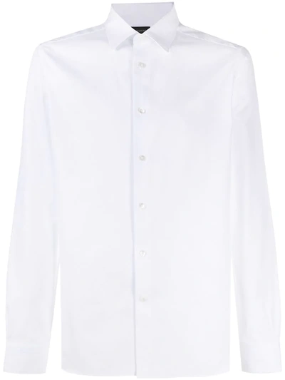 Ermenegildo Zegna Long-sleeve Button-up Shirt In White