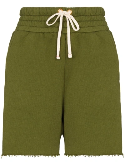Les Tien Green Yacht Brushed Cotton Shorts