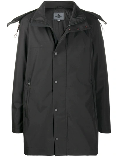 Peuterey Hooded Rain Coat In Black
