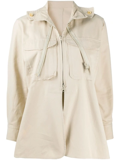 Pre-owned Yohji Yamamoto Military-inspired Jacket In Neutrals