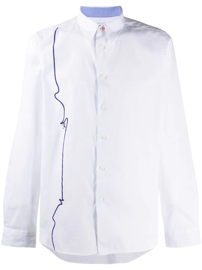 Ps By Paul Smith Graphic Print Long-sleeve Shirt In White