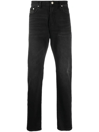 Ps By Paul Smith High-rise Straight Leg Jeans In Black