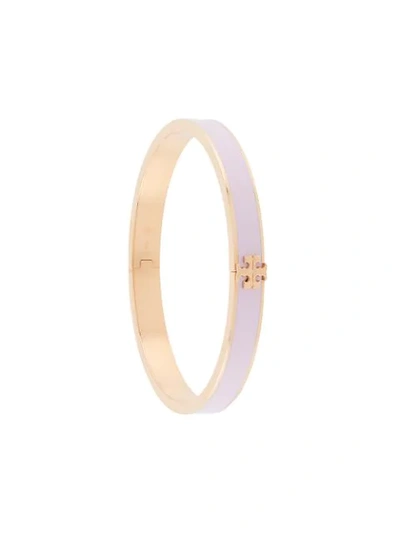 Tory Burch 7mm Kira Enamel Bangle Bracelet In Pink ,gold