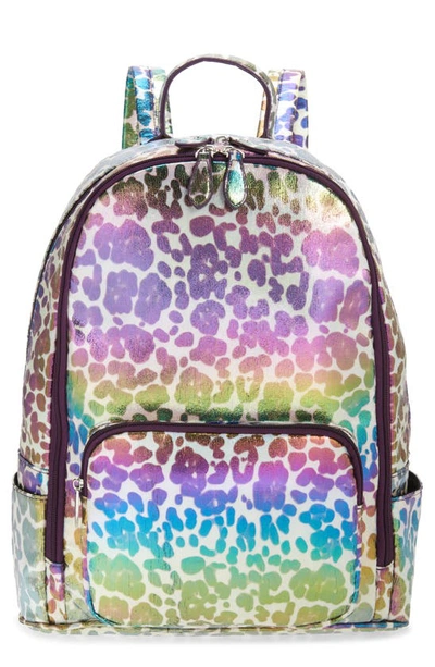 Bari Lynn Kids' Iridescent Leopard Water Repellent Backpack In Multi