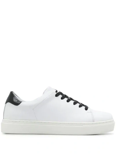 Joshua Sanders Contrast Trim Trainers In White