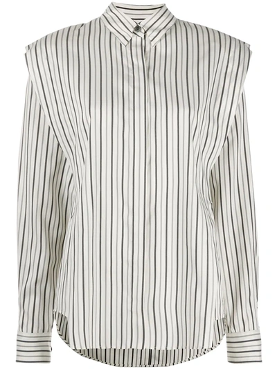 Isabel Marant Stripe Print Shirt In Neutrals