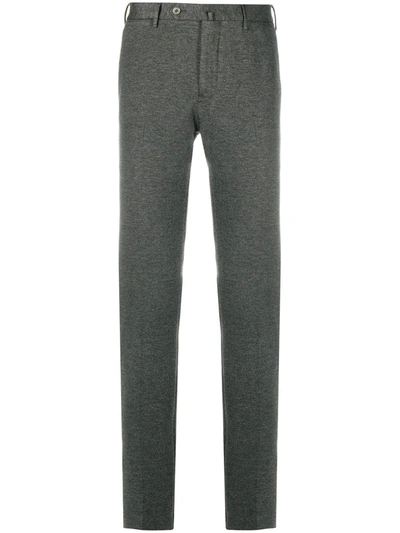 Pt01 Knitted Slim-fit Trousers In Grey