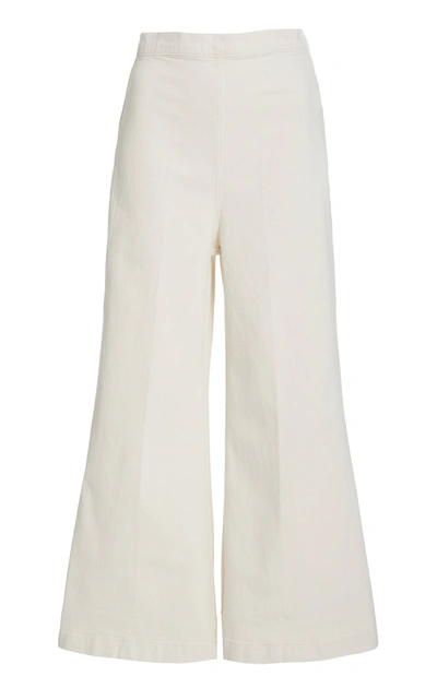 Rachel Comey Women's Absolute High-rise Wide-leg Cotton-blend Pants In White