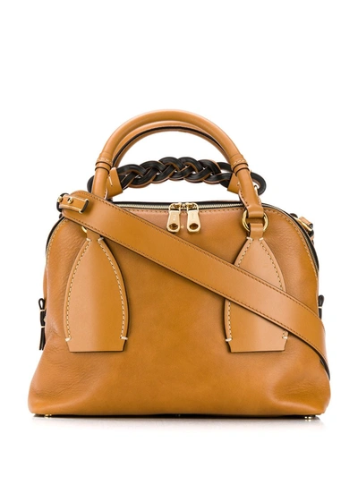 Chloé Medium Daria Tote Bag In Brown