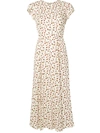 Reformation Gavin Cutout Floral-print Crepe Midi Dress In Ivory