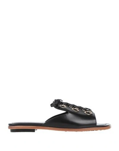 Tod's Sandals In Black