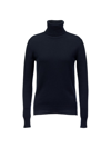 Loro Piana Featherweight Cashmere Turtleneck Sweater In Blue Navy