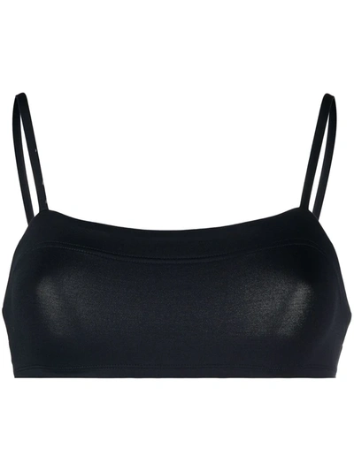 Eres Azur Bandeau Bikini Top In Noir