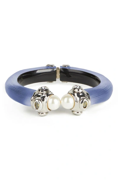 Alexis Bittar Future Antiquity Byzantine Lucite® Hinge Bracelet In Ocean