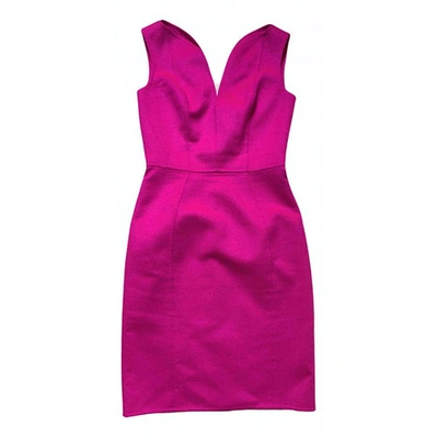 Pre-owned Dior Wool Mid-length Dress In Pink