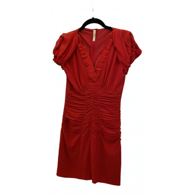 Pre-owned Prada Red Silk Dress