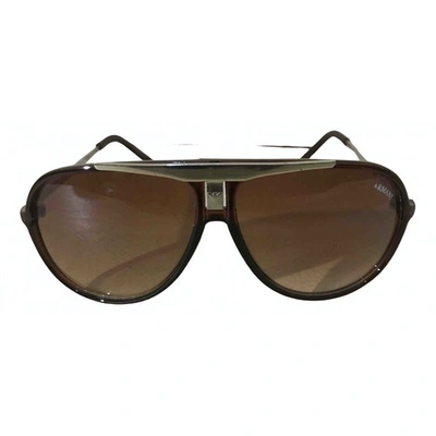 Pre-owned Emporio Armani Beige Metal Sunglasses