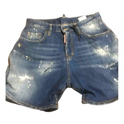 Pre-owned Dsquared2 Blue Denim - Jeans Shorts