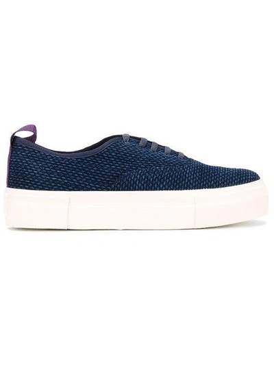 Eytys Mother Kendo Low-top Trainers In Washed Indigo-blue